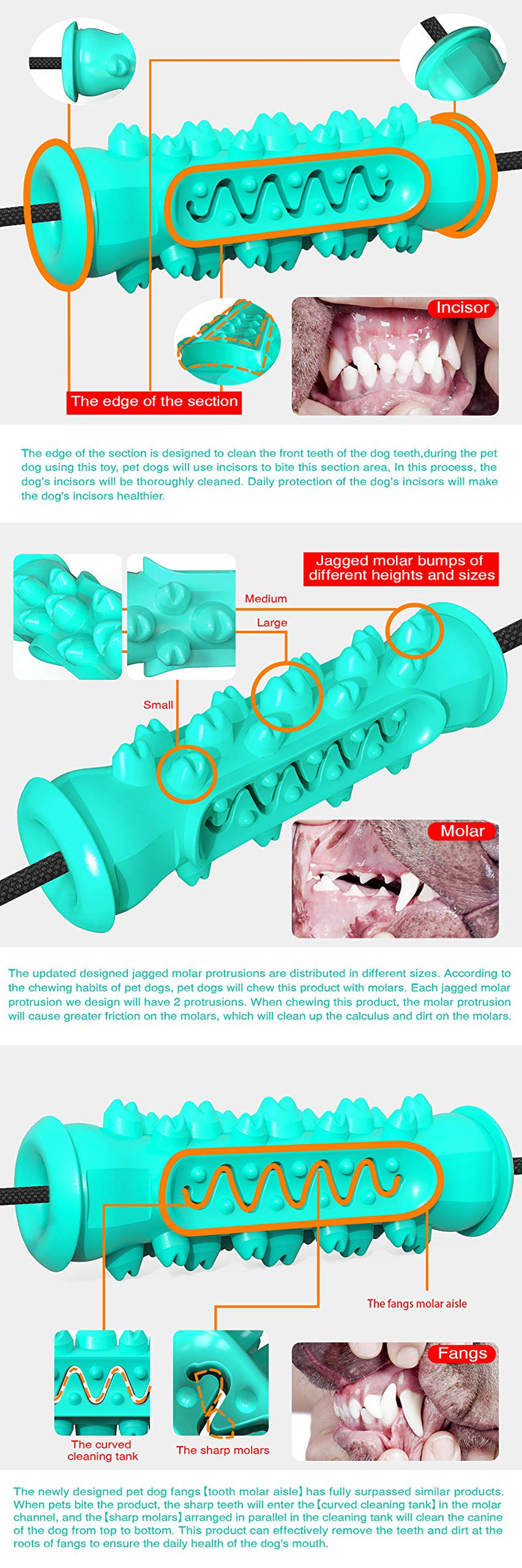 LKJYBG Dog Chew Toys, Detachable Dogs Rally Rope Toys, Multifunction Dog Puzzle Treat Food Dispensing Ball Toy, Tug of war toy Suitable for Medium/Large Dogs Molar Stick+Food Dispensing Ball - PawsPlanet Australia