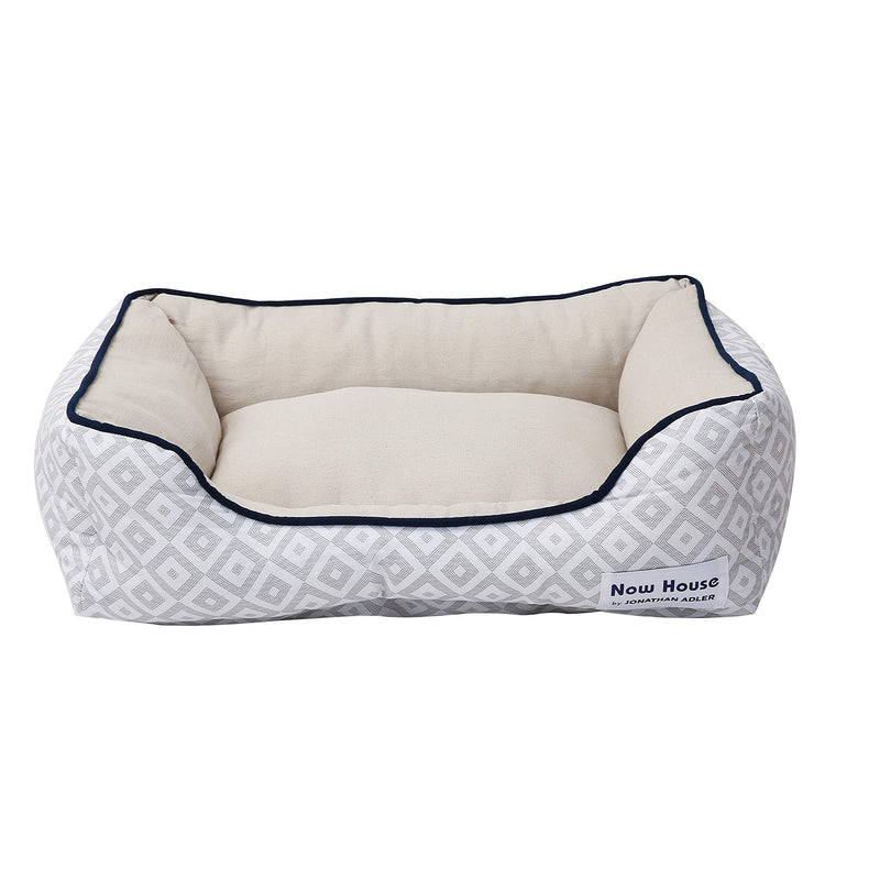 Now House for Pets by Jonathan Adler Washable Dog Beds - Dog Cuddler Bed or Cushion Dog Bed for Small and Large Dogs by Now House by Jonathan Adler - Dog Bed Washable, Pet Bed for Dogs, Puppy Bed Grey Diamond - PawsPlanet Australia