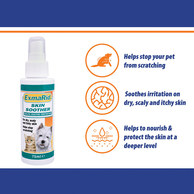 Exmarid | Skin Soother Spray for Dogs, with Tea Tree Oil & Aloe Vera (75 ml) & Ointment for Dogs with Dry & Itchy Skin | Helps Soothe Skin Irritation, Cleanse & Disinfect (100 G) + Ointment for Dogs - PawsPlanet Australia