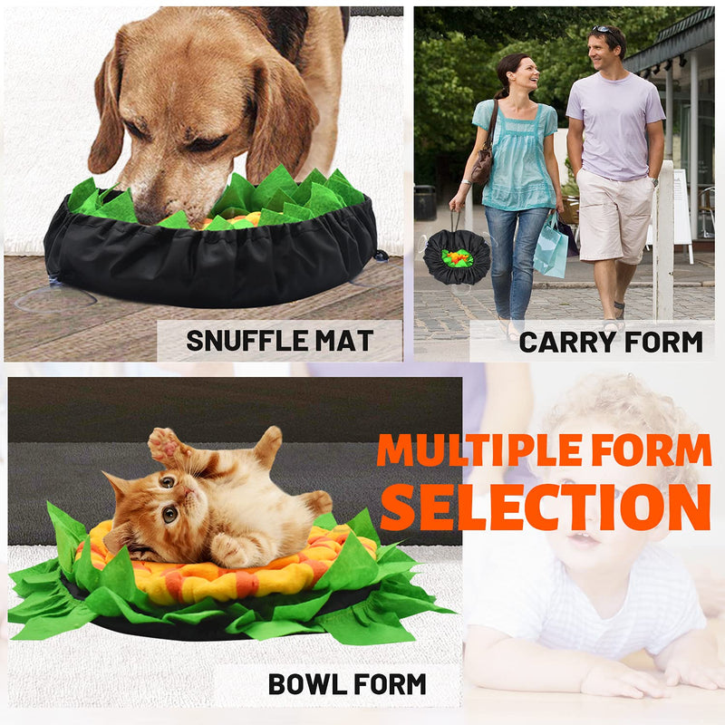 Gulymm Pet Snuffle Mat for Dogs, Upgraded Snuffle Mat Dog Puzzle Toys, Foraging Interactive Feeding Mat Nosework Training Mats, Encourages Natural Foraging Skills for Small Medium Cats Dog Treat - PawsPlanet Australia