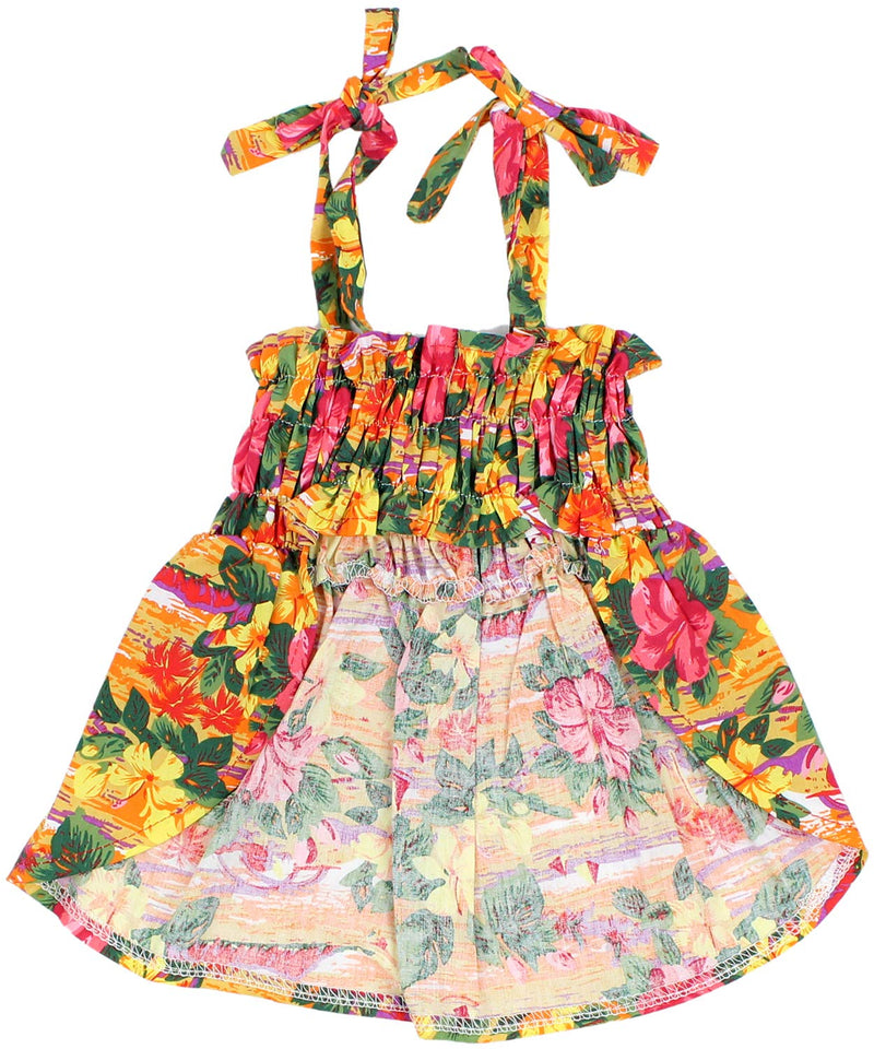 Parisian Pet Dog Summer Camp Hawaiian Flower Tropical Dress, XS Hawaiian Dress - PawsPlanet Australia
