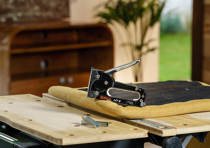 Bosch 1000x stapler type 53 (for textiles, fabrics, carpets, cardboard, flat wooden strips, hardboard, 8 mm, stapler accessories) Single - PawsPlanet Australia