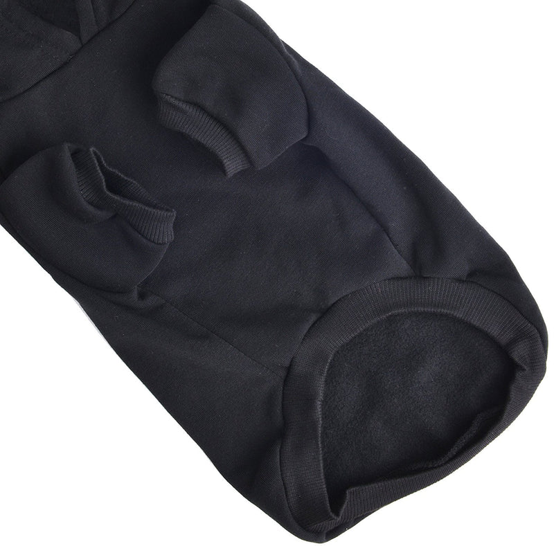 [Australia] - BINGPET Blank Basic Cotton/Polyester Pet Dog Sweatshirt Hoodie XL Black 