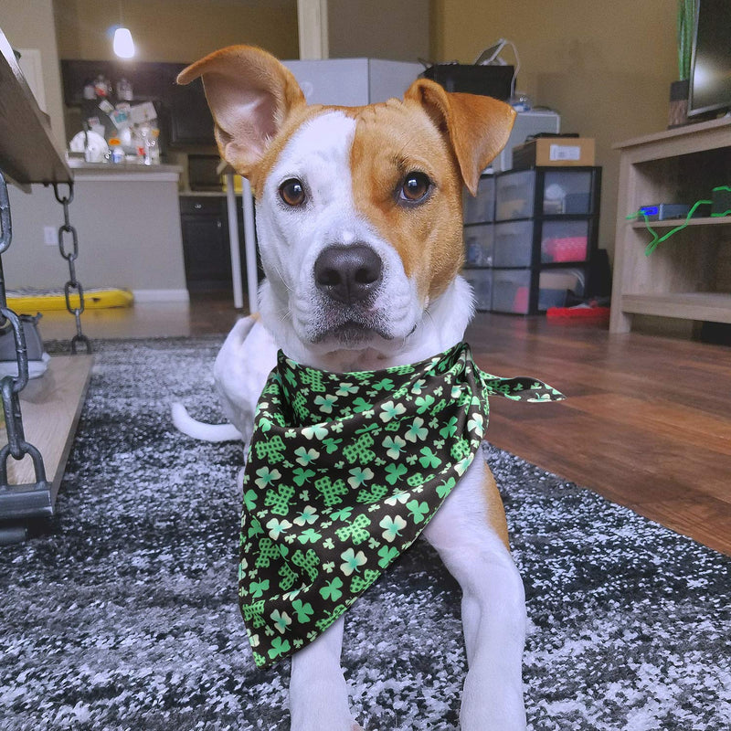 3 Pieces St. Patrick's Day Cat Dog Bandanas Green Shamrock Pet Bandana Pet Triangle Bibs Scarf for Small Medium Large Cat Dog Pet - PawsPlanet Australia