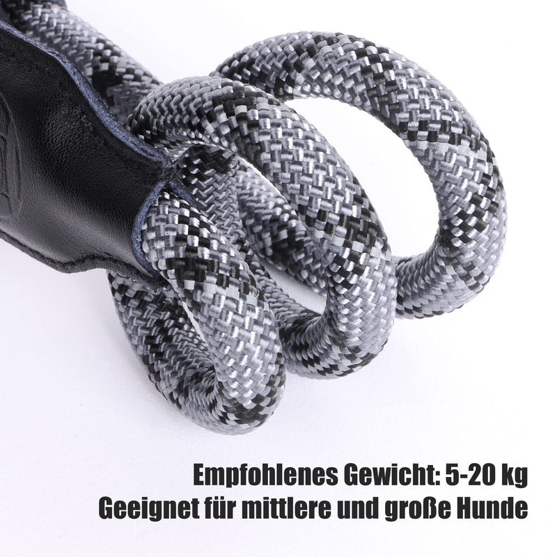 Lollanda Short Dog Lead for Medium Large Dogs, Nylon Dog Lead, 80 cm Training Lead, Dog Lead with Padded Handle, Short Lead Dog Rope, Reflective Dog Lead (Black) Black - PawsPlanet Australia