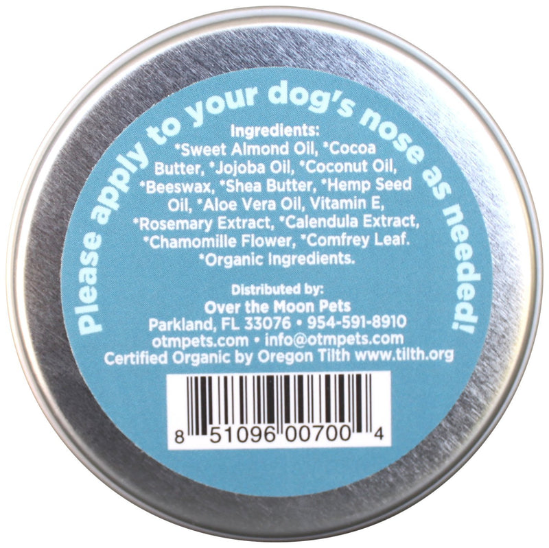 Over The Moon Pet Products Organic Dog Nose Balm- Unscented, Repairs Cracking, Dry Dog Noses, 2 Oz., Natural Sunscreen, Veterinarian Recommended - PawsPlanet Australia