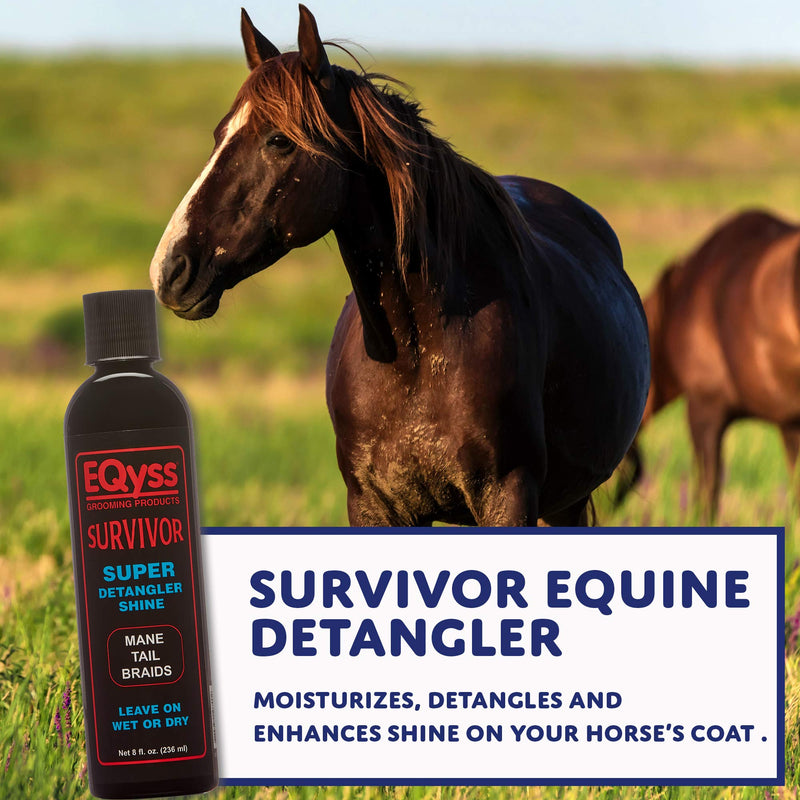 Eqyss Survivor Equine Detangler - Perfect for Manes, Tails, Braids, or Feathered Legs … 8 Ounce - PawsPlanet Australia