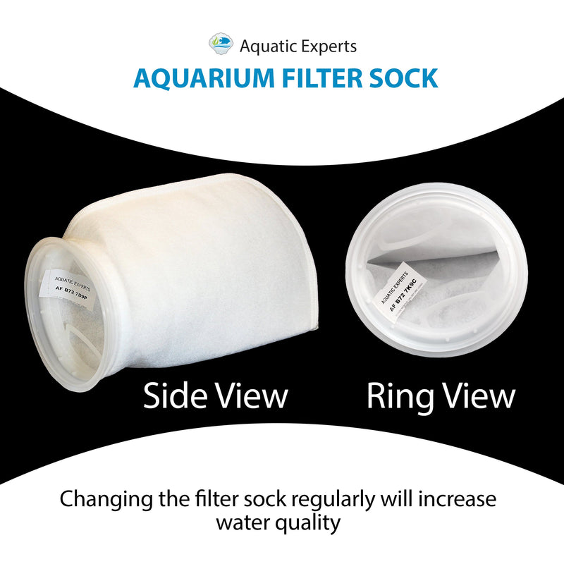 [Australia] - Aquatic Experts 7 Inch Ring by 12 Inch Filter Socks 100 Micron - 7 Inch Ring Medium Aquarium Felt Filter Bags - Custom Made in The USA 2 pack 