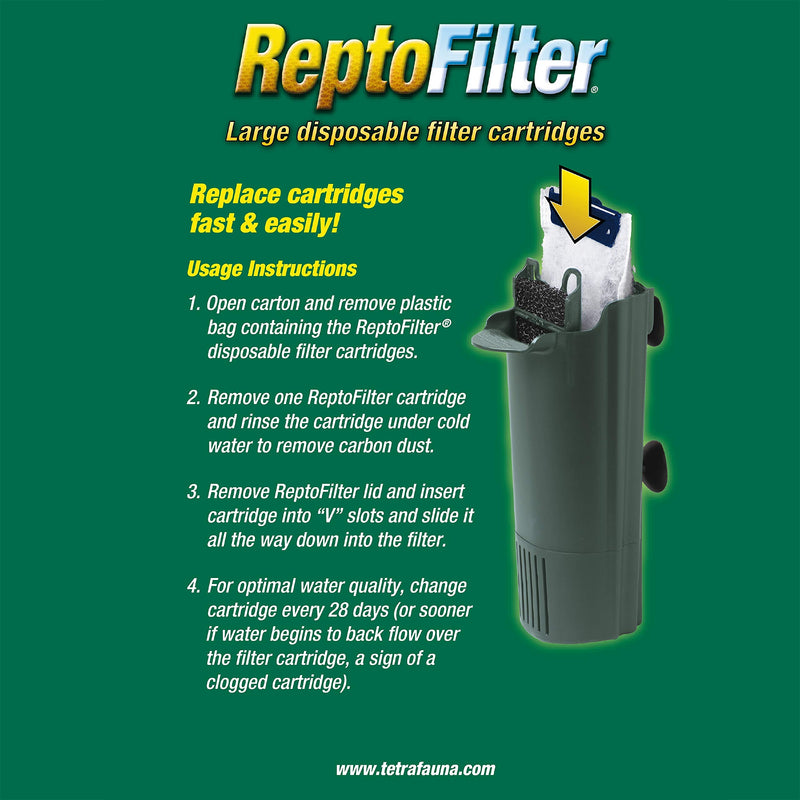 Tetra ReptoFilter Filter Cartridges, With Whisper Technology Medium, 3-Pack - PawsPlanet Australia