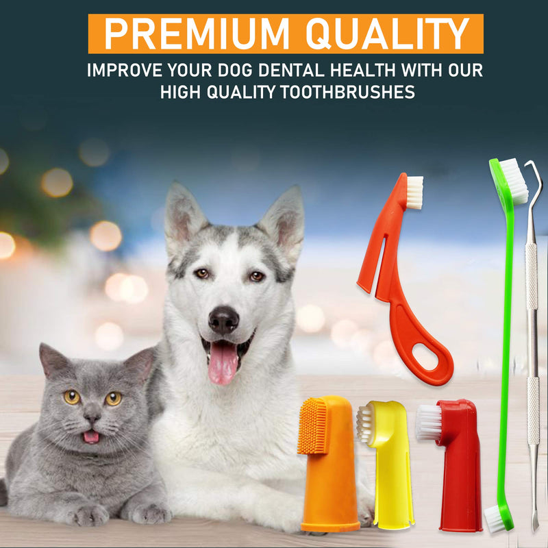 The Ultimate Dog Toothbrush Kit, 12-Pack, Pet Cat Toothbrush, Small Dog Cat Finger Toothbrush, Large Breed Care Tooth Brush, Complete Dental Kit for Pets, Pet Dental Schedule Included - PawsPlanet Australia