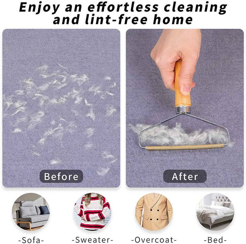 MOECSHSY Portable Lint Remover - Carpet Scraper, Lint Cleaner, Pet Hair Remover, Clothes Fuzz Shaver, Reusable Double Sided Lint Remover Easy to Removing Lint Pet Hair Dust in Clothes and Furniture 1 PACK - PawsPlanet Australia
