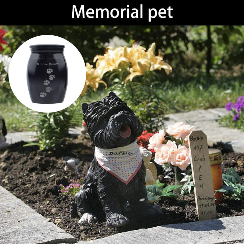 N/W Pet Urns for Dogs Ashes, Pet Urn Dog Urns for Ashes, Pet Memorial Urns Small Urns for Pet Ashes, Mini Cremation Urns Keepsake Urn for Pet Dog Cat to Remember Your Love (Black) - PawsPlanet Australia