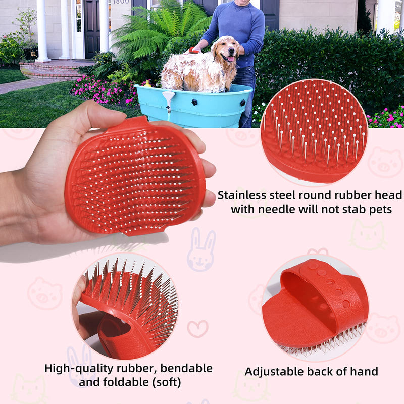 8 Pieces Rabbit Grooming Kit, with Rabbit Grooming Brush, Pet Hair Remover, Adjustable Handle Rabbit Shampoo Brush, Pet Comb, Bunny Grooming Kit for Bunny Guinea Pig Hamster Small Animals - PawsPlanet Australia