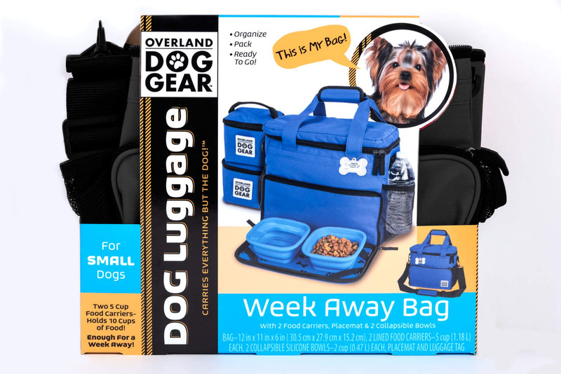 [Australia] - Overland Travel Dog Tote Bag Includes Collapsible Silicone Bowls 