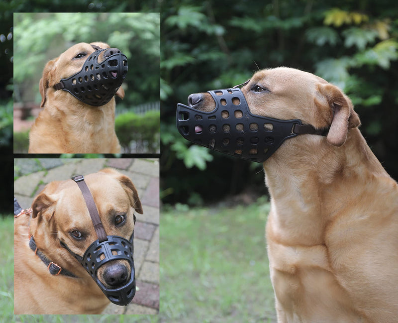 Mayerzon Dog Muzzle, Soft Basket Muzzle for Dogs, Prevents Biting, Chewing and Licking, Allows Panting and Drinking XS Black - PawsPlanet Australia