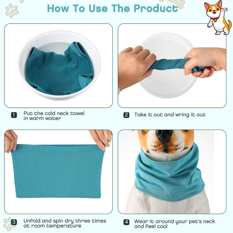 Chill out Dog Cooling Bandana Summer Neck Wrap Dog Cooling Vest Cooling Bandana for Dogs Cooling Scarf for Dogs Pet Cat Puppy Beach Summer Weather Calming Hiking Accessories - PawsPlanet Australia