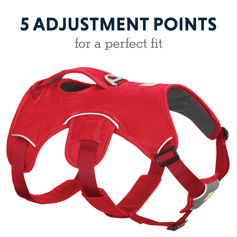 [Australia] - RUFFWEAR - Web Master, Multi-Use Support Dog Harness, Hiking and Trail Running, Service and Working, Everyday Wear Red Currant Medium 