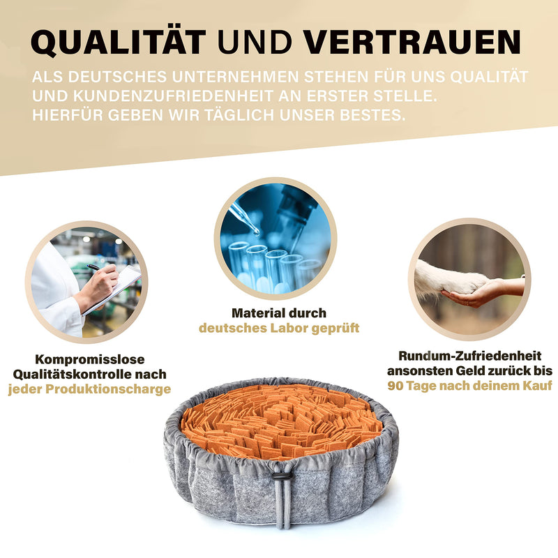 URBAN PAUL® sniffing carpet for dogs - best materials - extremely durable intelligence toy for dogs - size-adjustable and washable (grey) 48x48 cm grey - PawsPlanet Australia