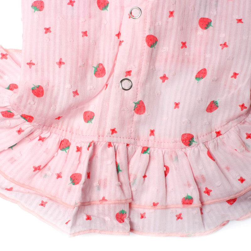 TONY HOBY Strawberry Pet Clothes Dog Dress Skirt for Small Medium Large Dog Pink M - PawsPlanet Australia