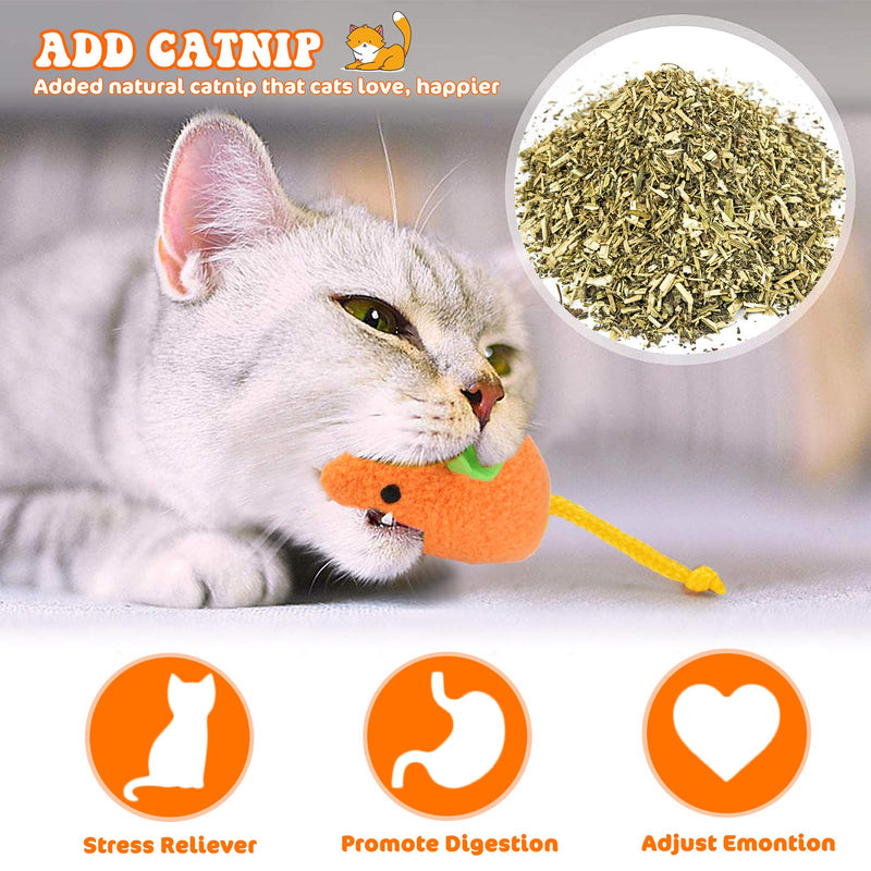 Dorakitten 6PCS Cat Toy Mouse Plush Realistic Cute Kittens Mice Toy Cat Bite Toy Catnip Toy - PawsPlanet Australia