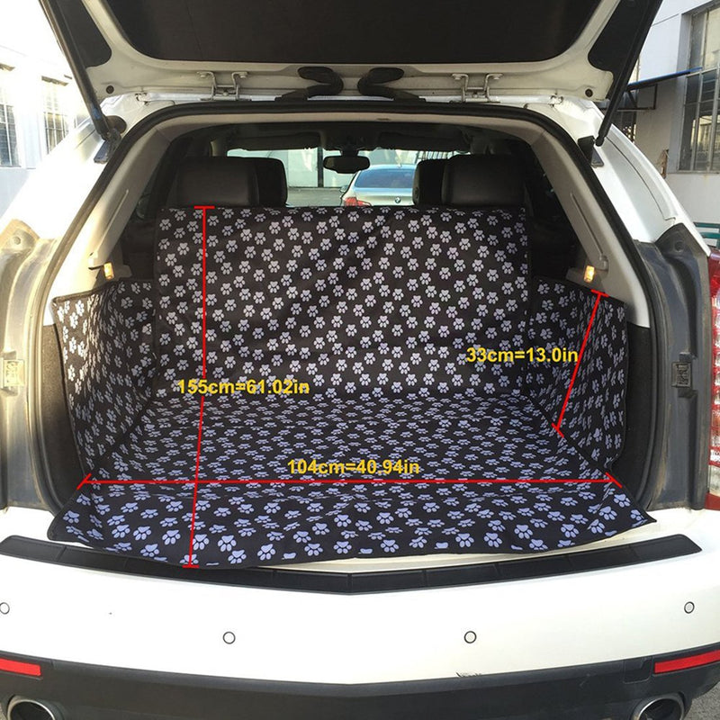 Car Boot Liner for Dogs, Universal Waterproof Car Boot Cover with Bumper Flap Fits Cars, Waterproof Boot Protector Mat Trunk Dogs Cover(Cute Dog Claw) - PawsPlanet Australia
