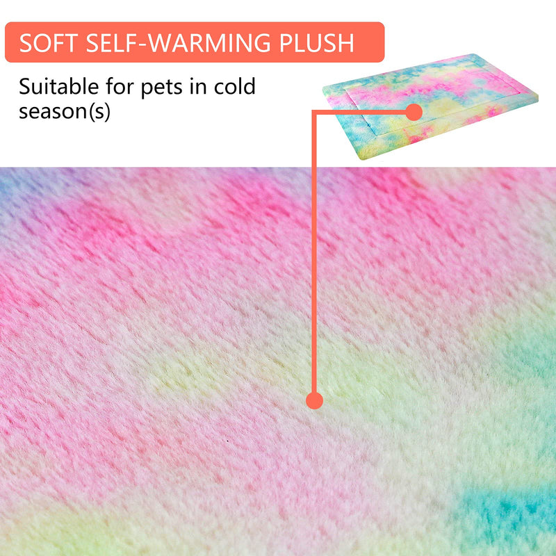 VANKEAN Stylish Dog Bed Mats Reversible(Cool and Warm),Dog Bed Pads for Small to XX-Large Dogs,Dog Pad Mat for Dog Sleeping,Machine Washable Soft Dog Pad Mat,Colorful S(24 x 18") - PawsPlanet Australia