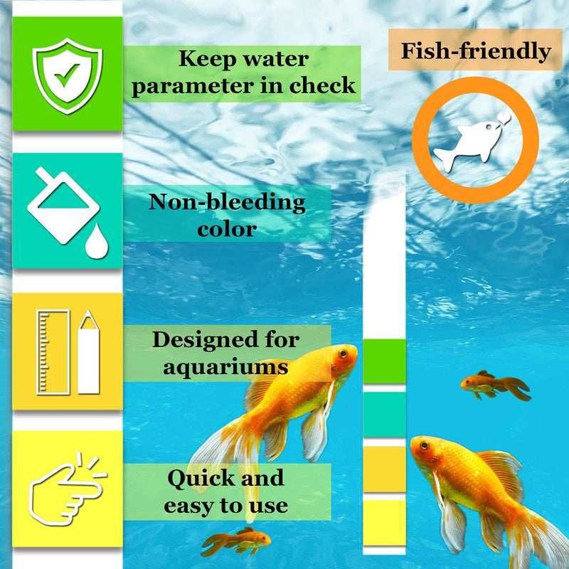 Jor Aquarium pH Test Strips, Fast Accurate Easy to Read, Value Pack of 100 Strips, Use with Every Water Change, 100 pcs - PawsPlanet Australia
