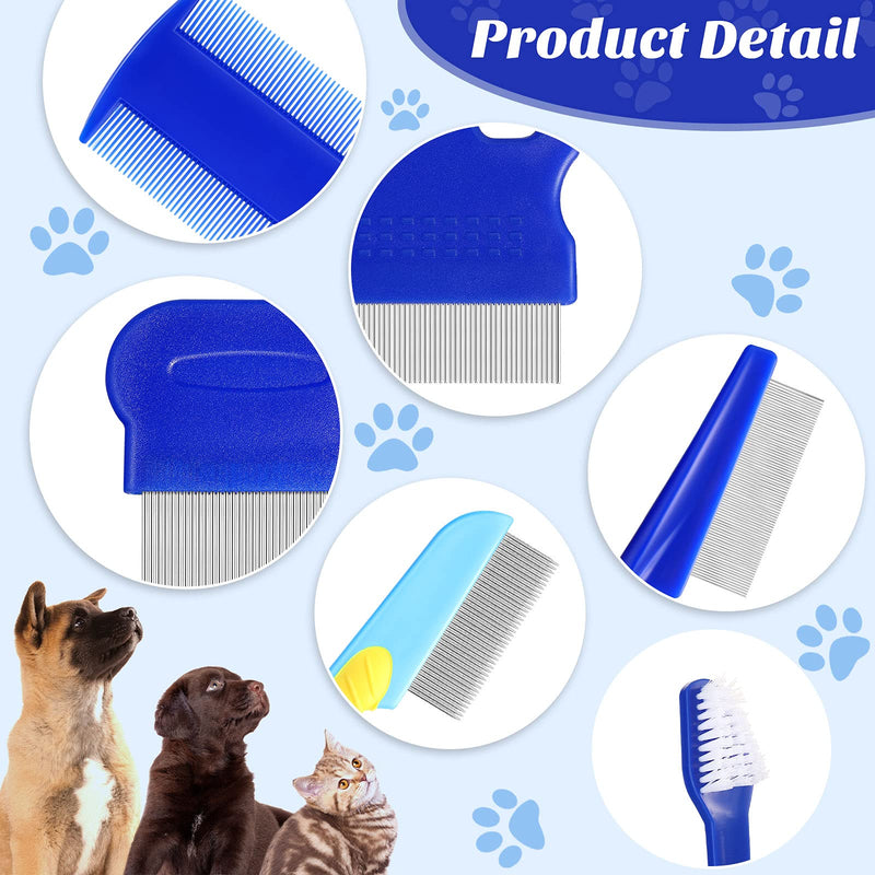 11 Pieces Rabbit Grooming Kit Pet Grooming Brush Hair Removing Comb Shampoo Bath Brush Small Animal Nail Clipper Trimmer File Pet Steel Comb Grooming Set for Rabbit Hamster Bunny Guinea Pig Dog Cat - PawsPlanet Australia