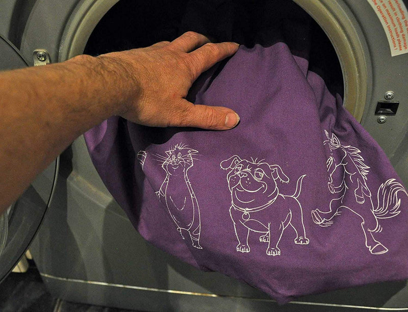 [Australia] - Joymaney Pet Laundry Bag | Stops Pet Hair Blocking The Washing Machine | Jumbo Size Wash Bag Ideal for Dog Cat Horse | Hair Remover Safely Purple 