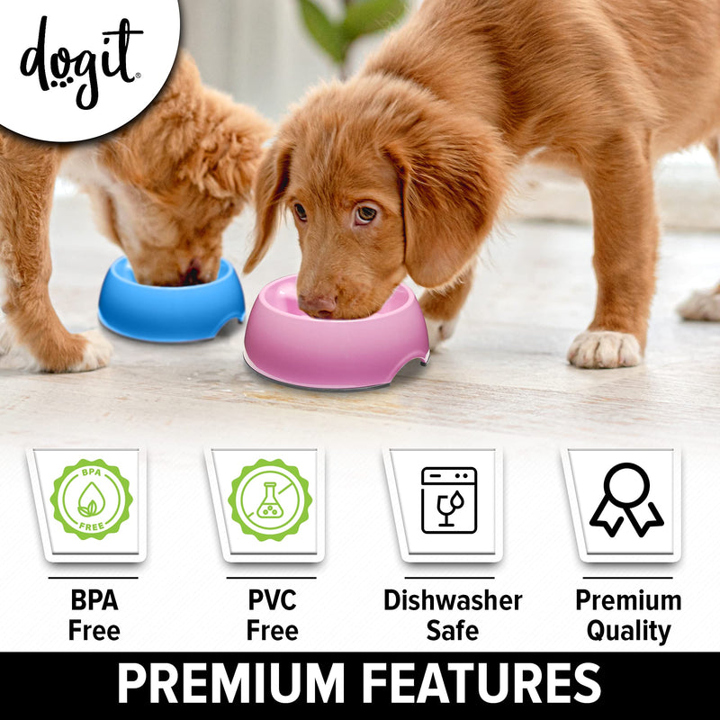 Dogit Go-Slow Anti-Gulp Dog Bowl, Small, 300 ml, Pink - PawsPlanet Australia