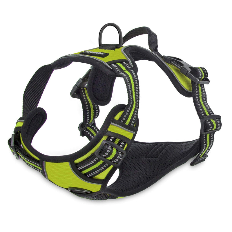Voyager Dual Attachment Outdoor Dog Harness by Best Pet Supplies | NO-Pull Pet Walking Vest Harness M (Chest: 22 - 27") Lime Green - PawsPlanet Australia