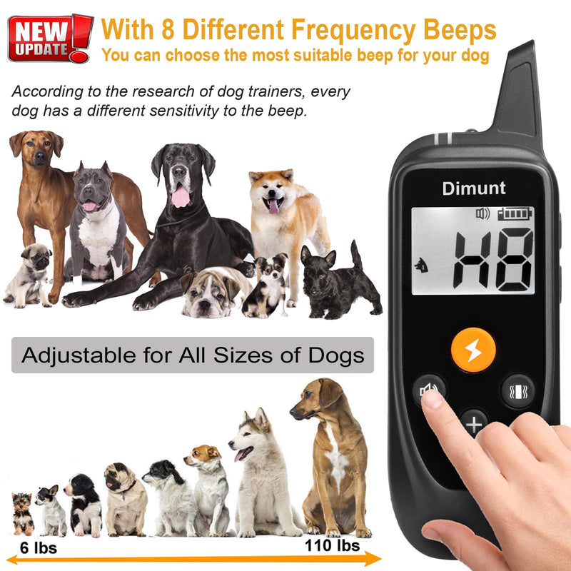 [Australia] - Dimunt Dog Training Collar - Rechargeable Dog Shock Collars with Remote IP67 Waterproof Shock Collar w/3 Training Modes, Beep, Vibration and Shock, 3350ft Remote Range Dog Collar 