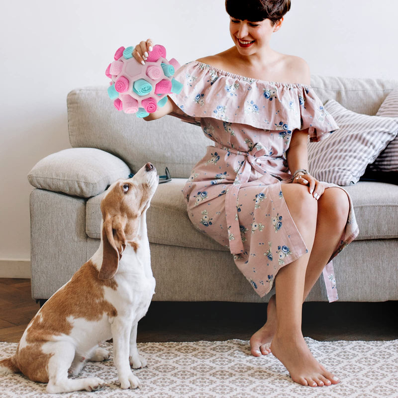 Larimuer Snuffle Ball for Dogs, Sniffing Carpet Snuffle Toy Interactive Dog Toy Portable Pet Snuffle Ball Toy for Small Medium Dogs Pet (Summer Pink) Summer Pink - PawsPlanet Australia