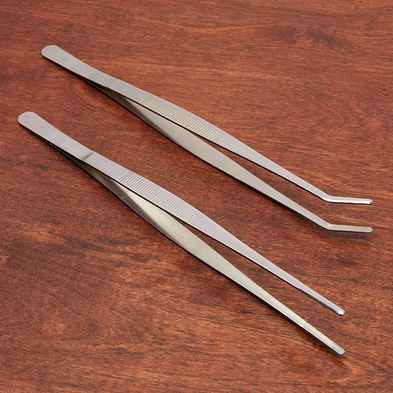 Okuna Outpost Reptile Feeding Tongs, Curved, Straight Forceps for Snakes, Lizards (4 Pieces) - PawsPlanet Australia
