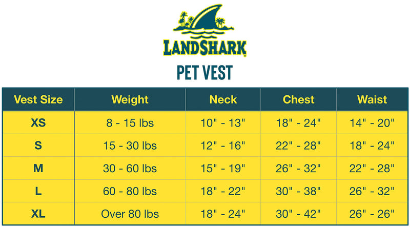 Landshark Pet Life Jacket X-Small - PawsPlanet Australia