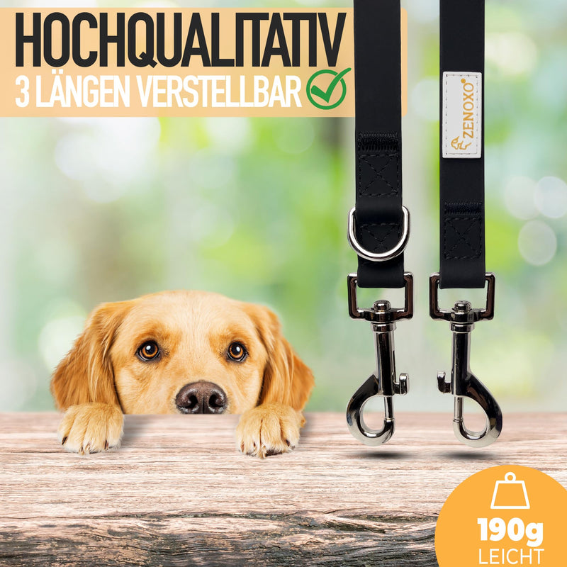 ZENOXO® [221cm] dog leash | Dirt & waterproof - For small & large dogs up to 200kg - 3-way adjustable running leash & shoulder leash - Lightweight dog leash - PawsPlanet Australia