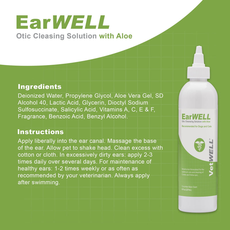 VetWELL Otic Rinse Ear Cleaner for Dogs + Riley's Chicken Strips for Dogs - PawsPlanet Australia