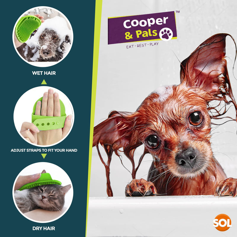 2pk Pet & Dog Brushes for Grooming | Soft Silicone Dog Bath Brush | Dog Grooming Brush | Pet Grooming Brush Bath | Dog Shampoo Brush | Pet Grooming Bath Brush | Pet Brush | Dog Shower Brush, Dog Brush - PawsPlanet Australia
