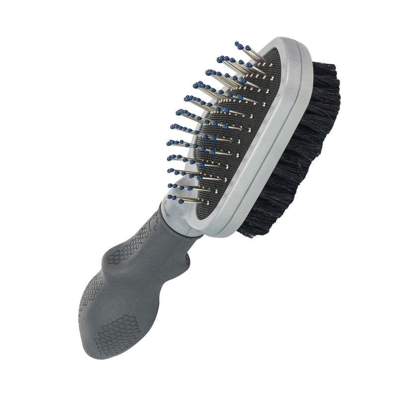 Furminator rake comb for long-haired dogs and cats & double brush for dogs and cats - grooming 2-in-1 brush for removing knots, loose hair and dirt, gray - PawsPlanet Australia