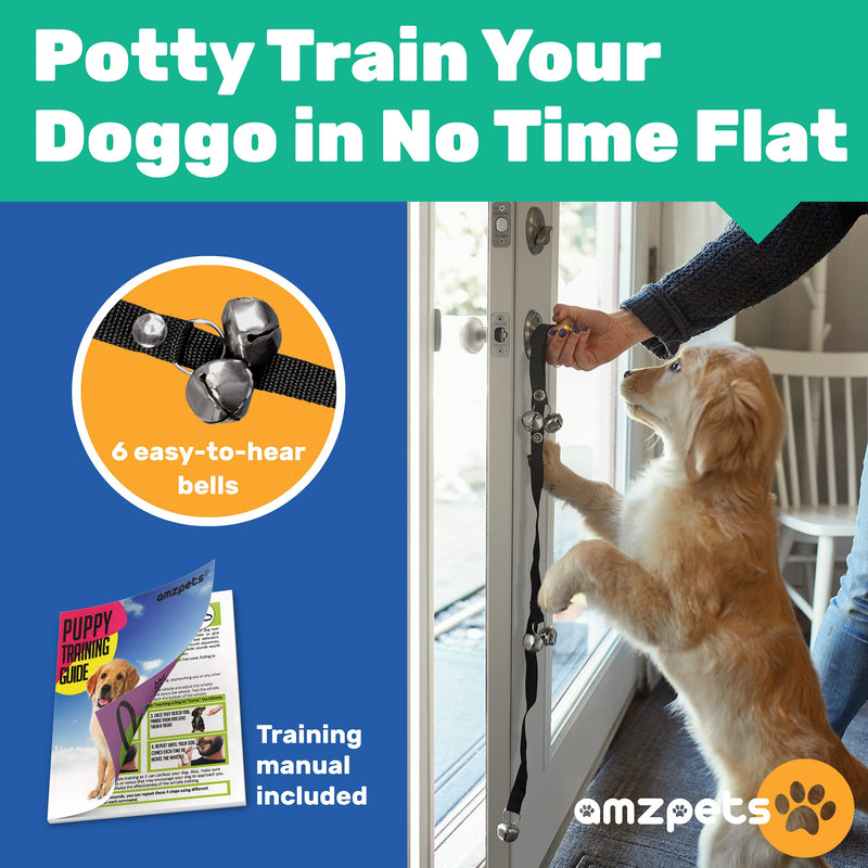 AMZpets Dog Training Set - Puppy Supplies Starter Kit with Dogs Clicker, Treat Pouch Bag, Housetraining Door Bells, Ultrasonic Whistle, for Teaching Pet Commands, Bark Control, and Potty Training - PawsPlanet Australia