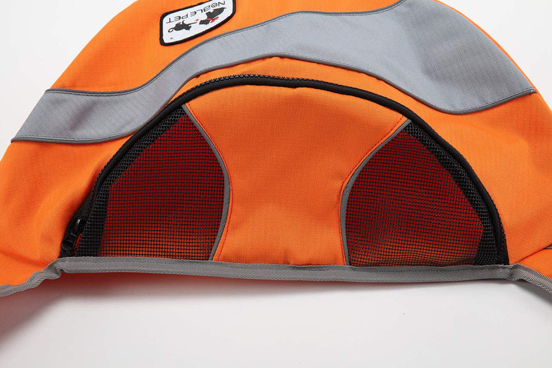 [Australia] - LEMON PET Waterproof Breathable Mesh Travel Shoulder Carrier Bag Pouch for Puppy Cat Rabbit Guinea Pig Travel Single Shoulder Bag Hands Free L Orange 