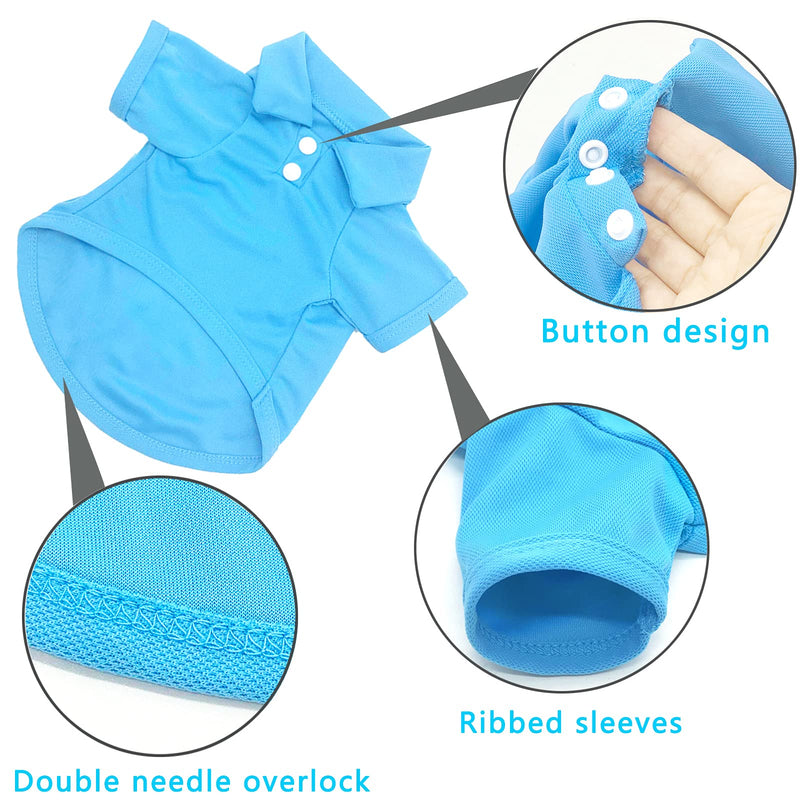 CAISANG Dog Shirts Puppy Clothes for Small Dogs Boy, Pet T-Shirts Doggy Vest Apparel, Comfortable Summer Shirts Beach Wear Clothing, Outfits for Medium Dog Kitty Cat, Cotton Tank Top X-Small Blue - PawsPlanet Australia