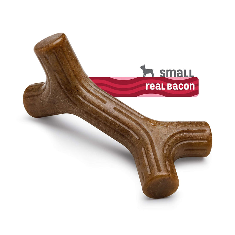 Benebone Maplestick/Bacon Stick Durable Dog Chew Toy for Aggressive Chewers, Made in USA REAL Bacon Small - PawsPlanet Australia