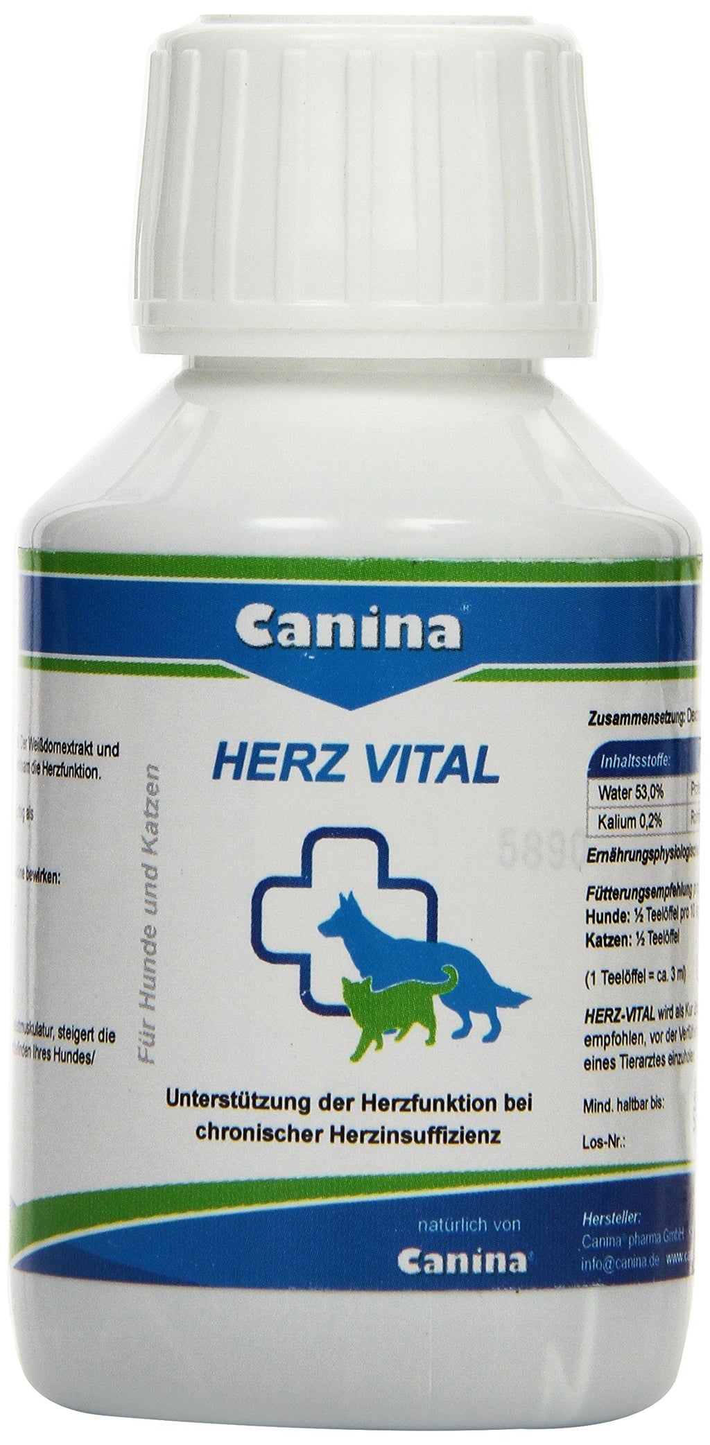 Canina Herz-Vital, pack of 1 (1 x 0.1 kg), brownish/yellowish, 100 g (pack of 1) - PawsPlanet Australia