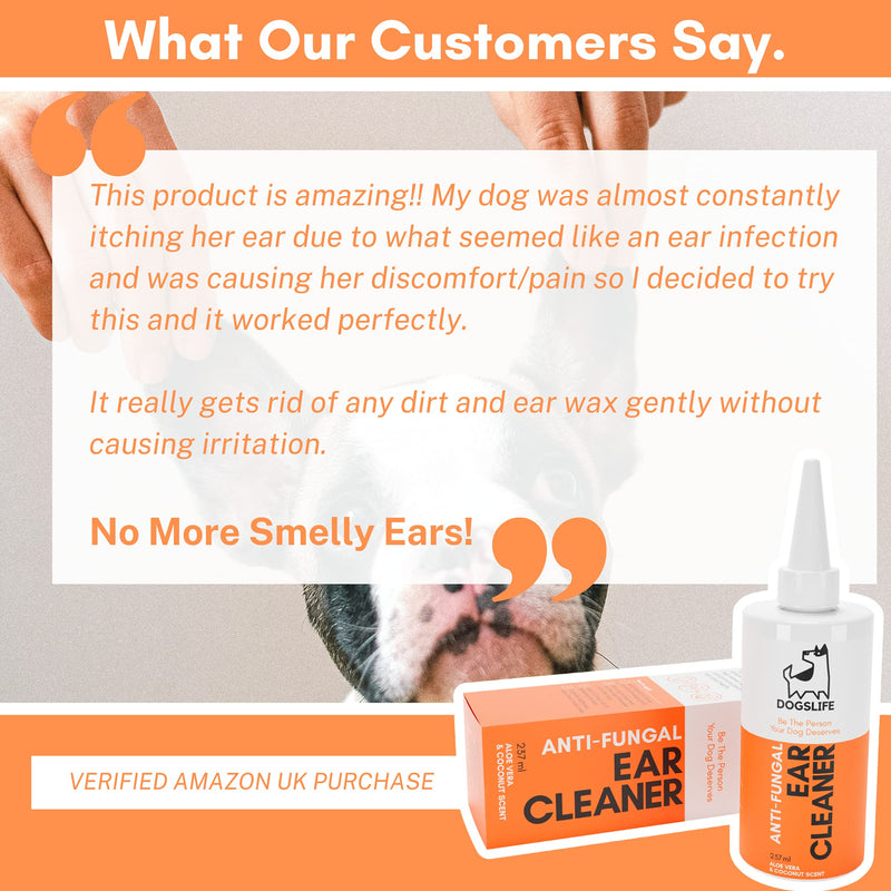 Dog Ear Cleaner | Natural Ear Cleaner For All Dogs | Ear Wash To Stop Itchy, Smelly Ears & Remove Wax | Organic Coconut Oil & Aloe Vera Formula | Ear Cleaning Solution For Dogs - PawsPlanet Australia