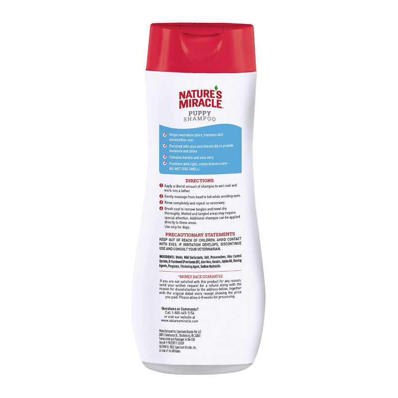 Nature’s Miracle Puppy Shampoo 16 oz Cotton Breeze - PawsPlanet Australia