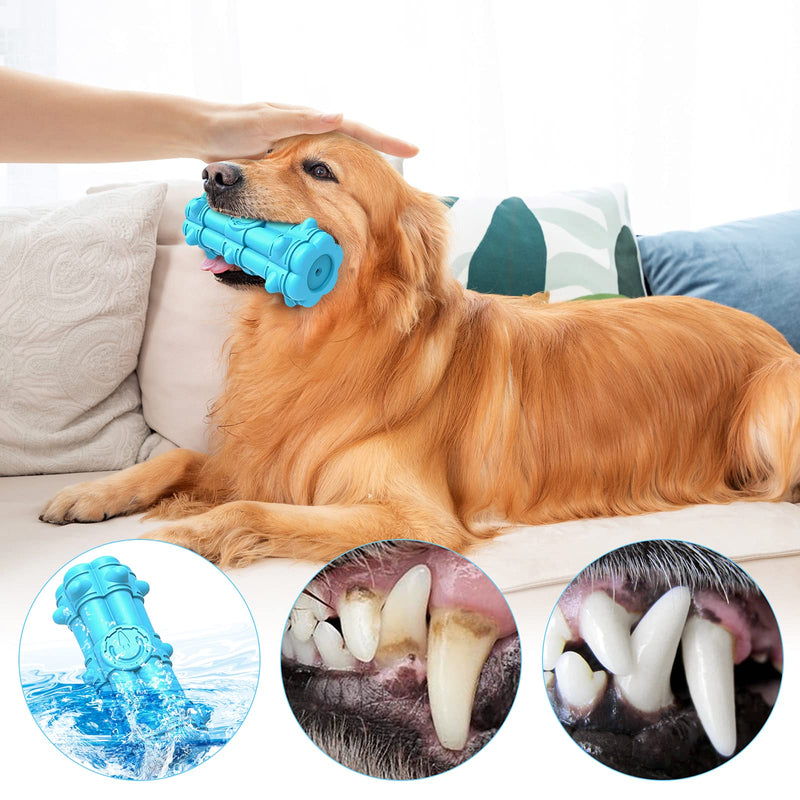 Homipooty Dog Chew Toys for Aggressive Chewers,Squeaky Dog Toys Indestructible Large Medium Breed Dog Teeth Grinding Toys Interactive Dog Chew Toys 100% Pure Natural Rubber,Milk Flavor - PawsPlanet Australia