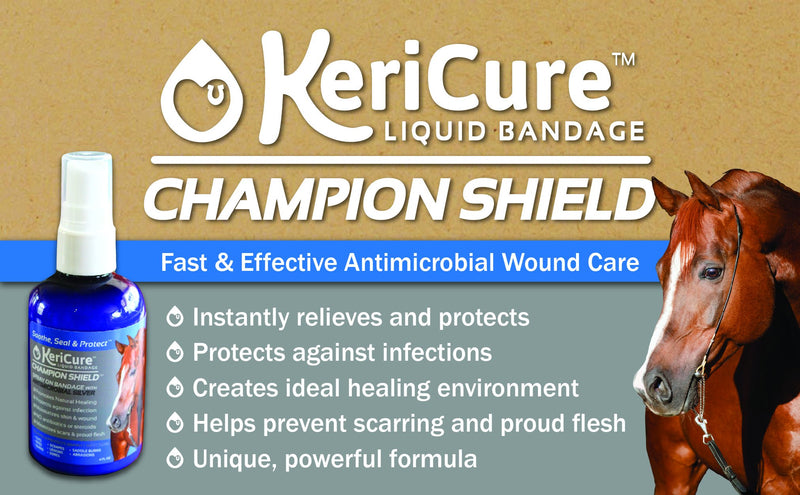 Champion Shield Liquid Bandage, 2 Pack, Wound Care, First Aid for Horses, Livestock, Large Animal Infection Control and Prevention - PawsPlanet Australia