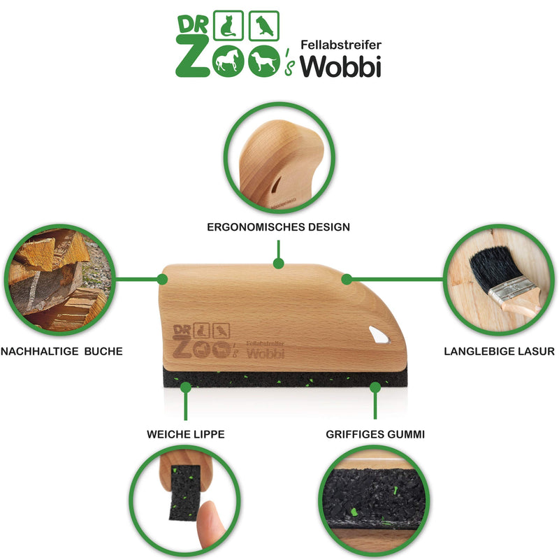 DR Zoo fur scraper Wobbi - The soft fur change helper, as a dog & horse brush, curry comb or accessory for your horse. For horses - PawsPlanet Australia