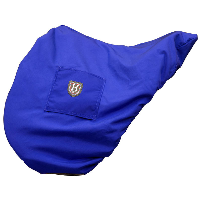 Harrison Howard Premium Waterproof/Breathable Fleece-Lined Saddle Cover-Blue Dressage-One Size - PawsPlanet Australia